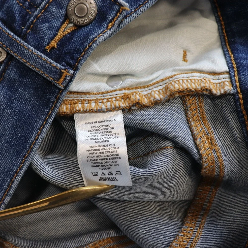 LOFT Medium Blue High Rise The Kick Crop Petite Jeans 28/6P - Picture 7 of 11